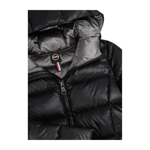 Colmar Piumino lungo Piumino Donna lungo con cappuccio fisso Nero - Francavilla Moda